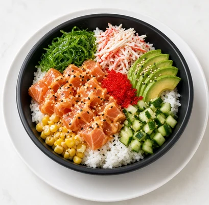 Tokyo Bowl spicy salmon poke bowl at Pocket Holic, Kensington, Calgary